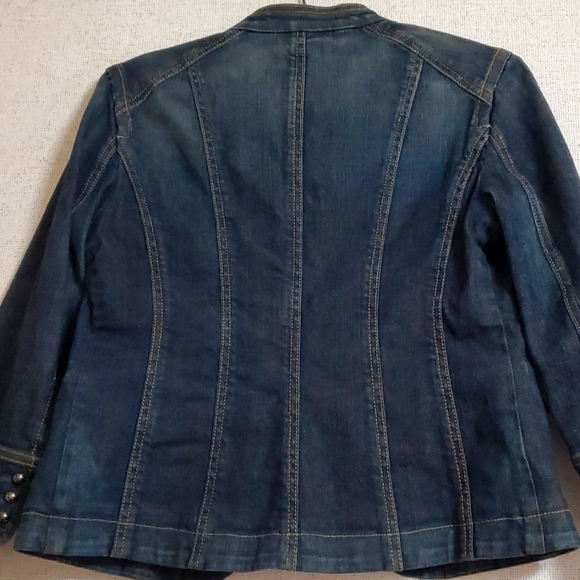 ANN TAYLOR Denim jacket/ coat 4 black - Picture 4 of 8